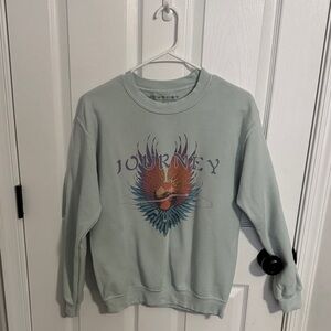Graphic Sweater - Light Green/Blue